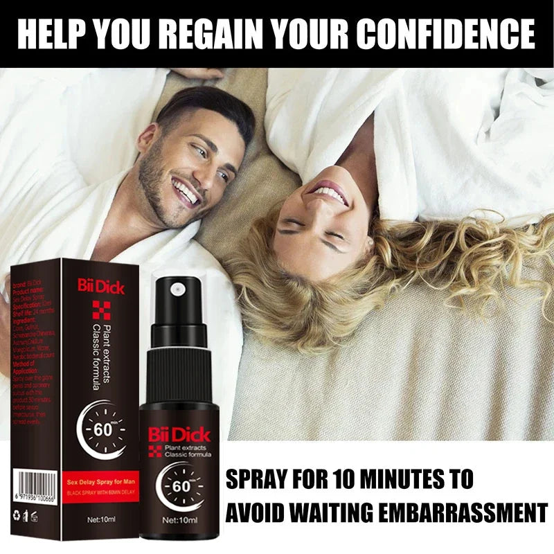 Spray retardateur d'éjaculation, flirt efficace et durable, érection naturelle rapide, contrôle prolongé de la vie sexuelle