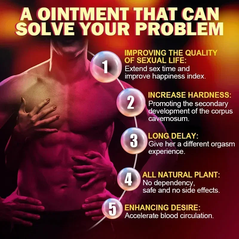 Crème d'agrandissement permanente pour pénis masculin, agrandissement XXL, gel de massage pour érection, produit sexuel, prolongateur, rehausseur, 18+