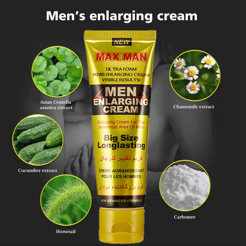 Crème de massage pour hommes 50 g, agrandissement musculaire, plus long, plus épais et plus puissant
