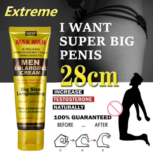 Crème de massage pour hommes 50 g, agrandissement musculaire, plus long, plus épais et plus puissant